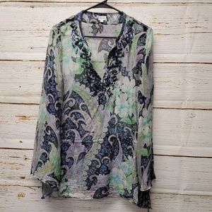 Cache Floral Print Blouse
